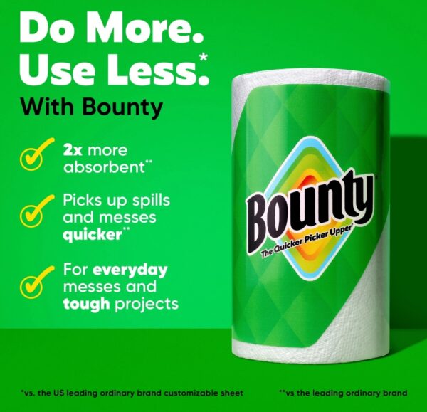 Bounty Paper Towels Select-A-Size White, 4 Triple Rolls, 123 Sheets Per Roll - Image 6