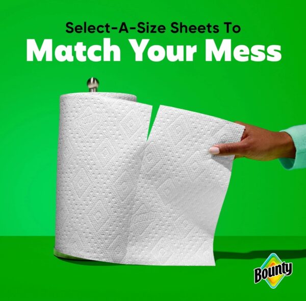 Bounty Paper Towels Select-A-Size White, 4 Triple Rolls, 123 Sheets Per Roll - Image 3
