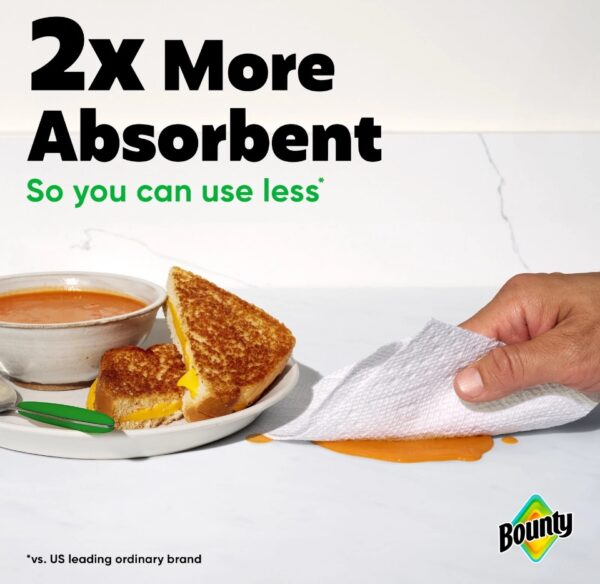 Bounty Paper Towels Select-A-Size White, 4 Triple Rolls, 123 Sheets Per Roll - Image 2