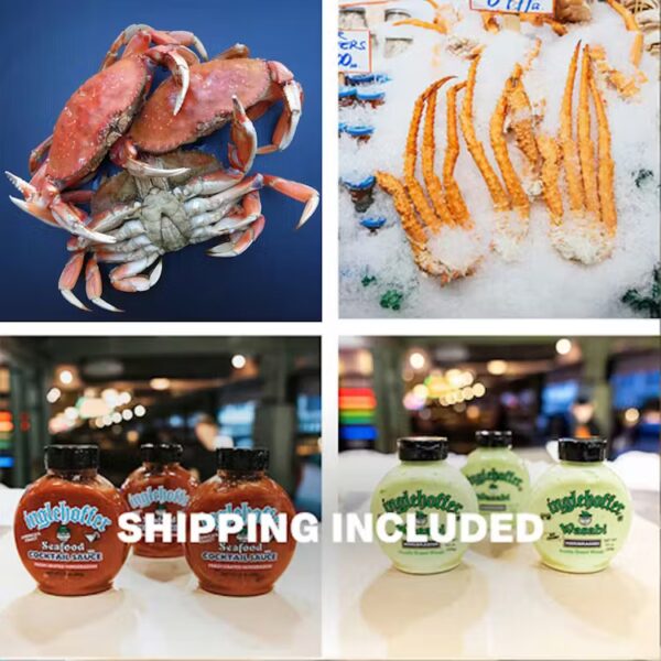 Seattle Pike Place Fish Market Dungeness + King Crab Box