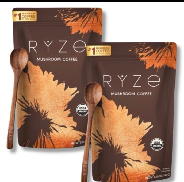 2 Pack RYZE Mushroom Coffee Bags Of 30 Servings Each Organic Arabica Coffee New